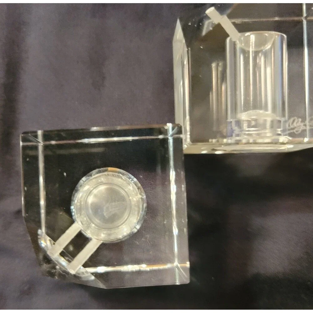 Oleg Cassini Crystal Salt and Pepper Shakers
